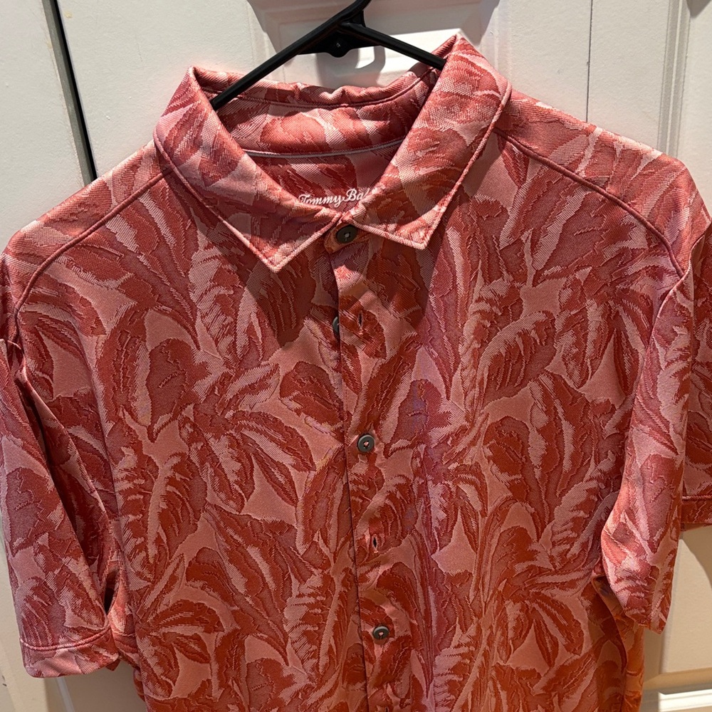 Tommy Bahama Men's Red Leaf Print Shirt